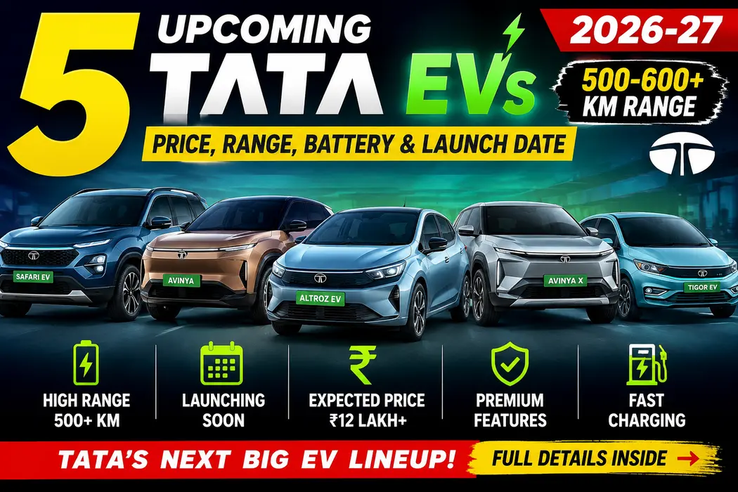 Tata’s Next 5 EVs Coming: 600+ KM Range, Prices & Launch