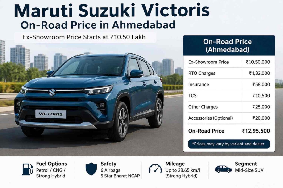 Maruti Victoris On-Road Price Ahmedabad 2026