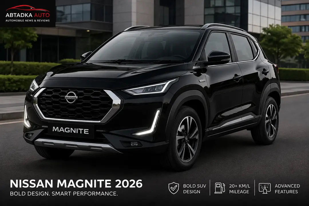 Nissan magnite black colour Car image