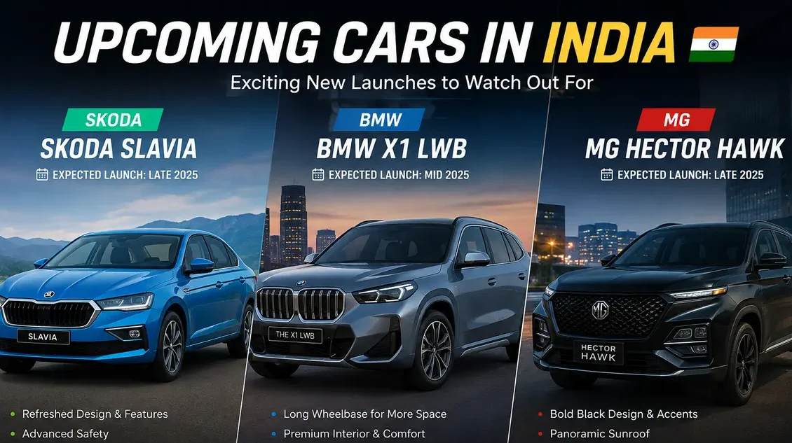 Top 7 upcoming cars in India 2026 collage