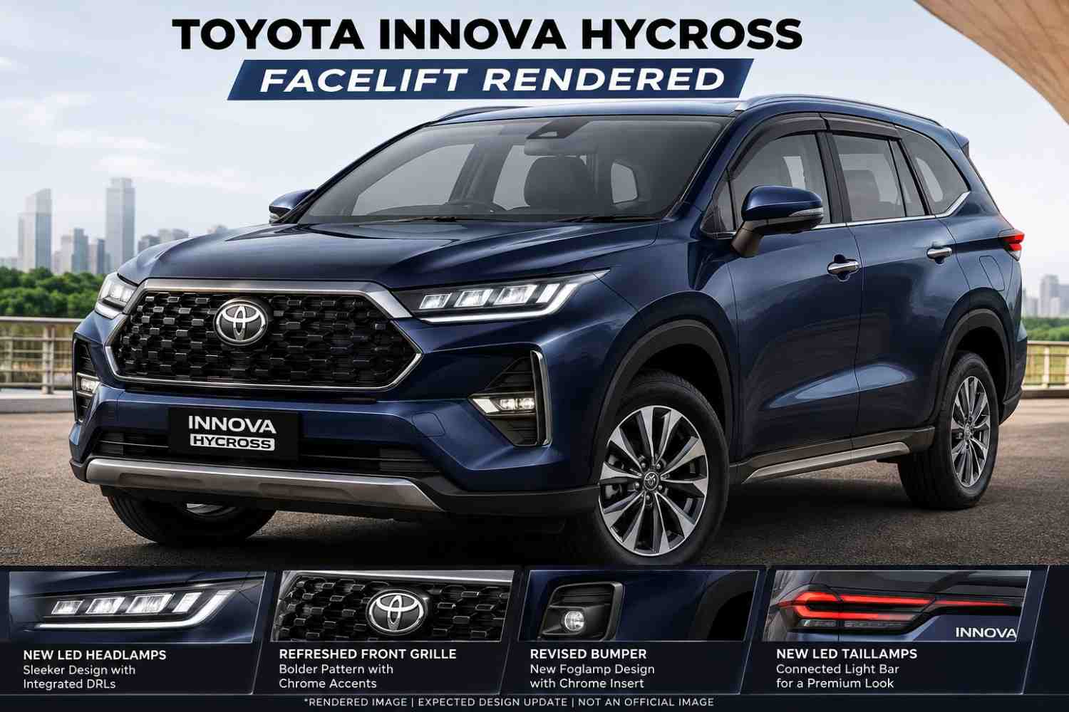 Toyota Innova Hycross Facelift New Hilux Look