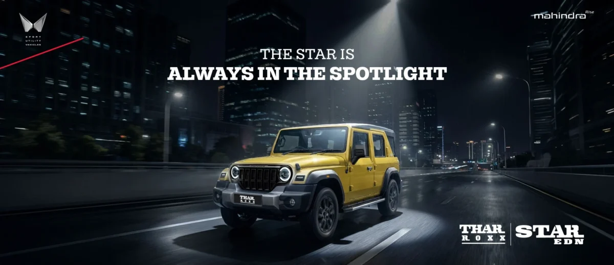 Mahindra Thar OG and Thar Roxx parked side by side